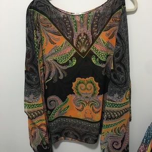 Black Sheer Patterned Top